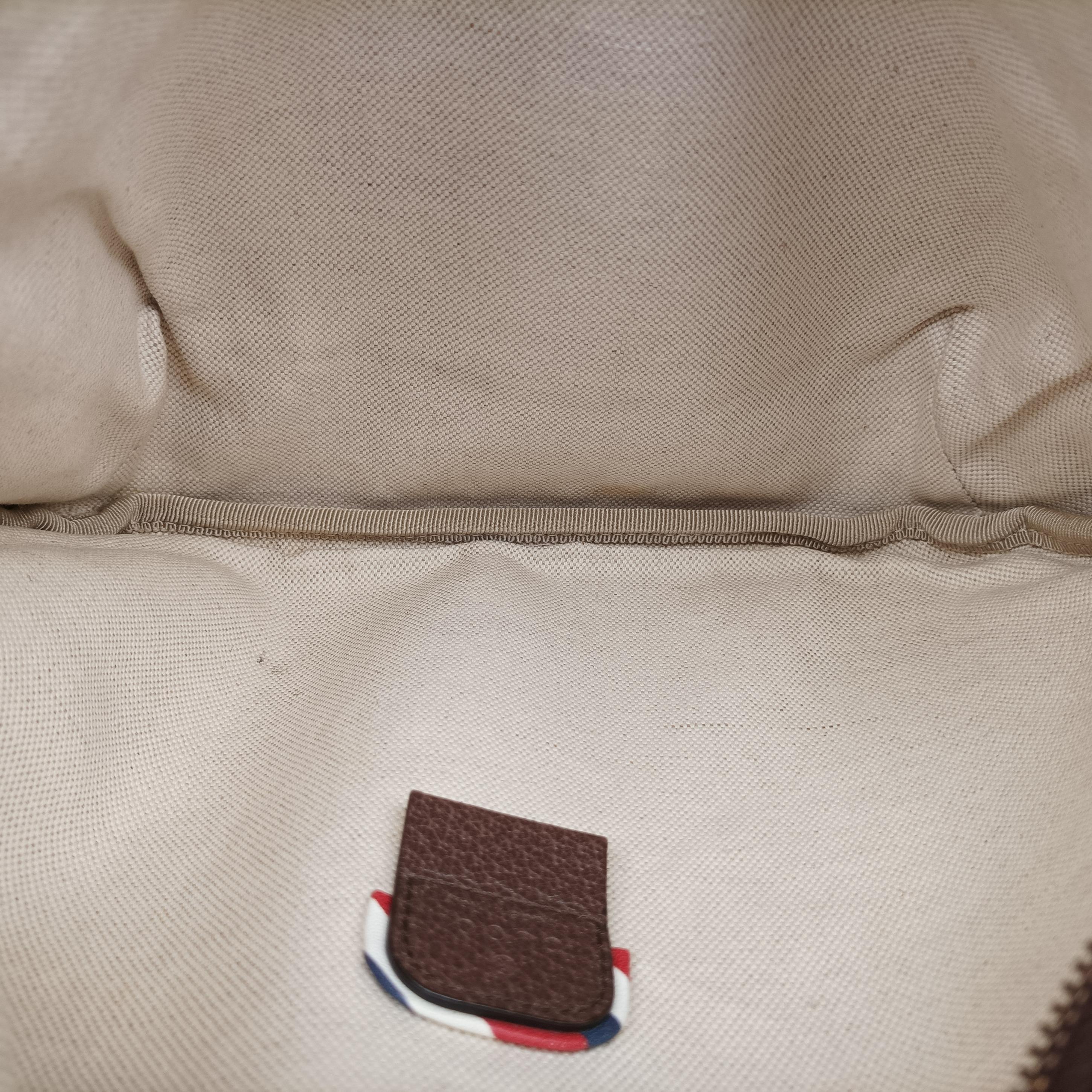 Pre-owned Gucci GG Supreme Courrier Brown×multicolor PVC coated canvas 529711 bum bag/waist bag | stylenewstar