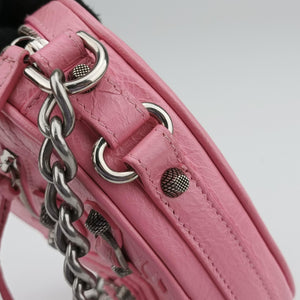 Pre-owned Balenciaga Le Cagole Heart Mini Pink lambskin  shoulderbag | stylenewstar