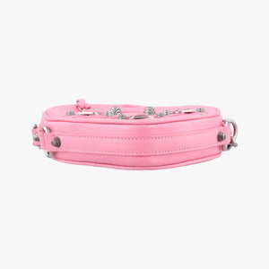 Pre-owned Balenciaga Le Cagole Heart Mini Pink lambskin  shoulderbag | stylenewstar