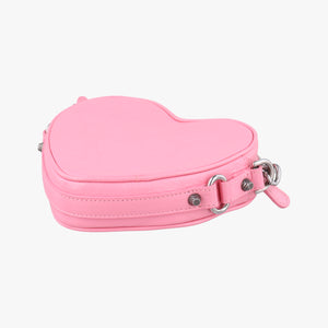 Pre-owned Balenciaga Le Cagole Heart Mini Pink lambskin  shoulderbag | stylenewstar