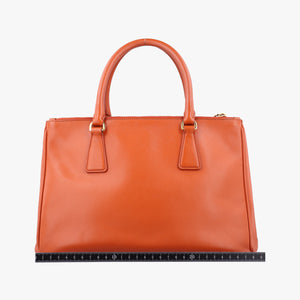 Pre-owned Prada Galleria Orange SAFFIANO Leather BN2274 shoulderbag | stylenewstar