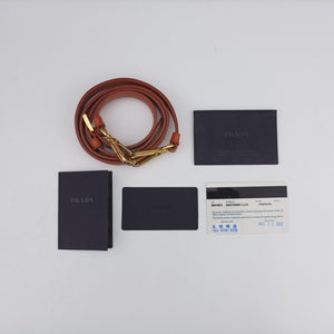 Pre-owned Prada Galleria Orange SAFFIANO Leather BN2274 shoulderbag | stylenewstar