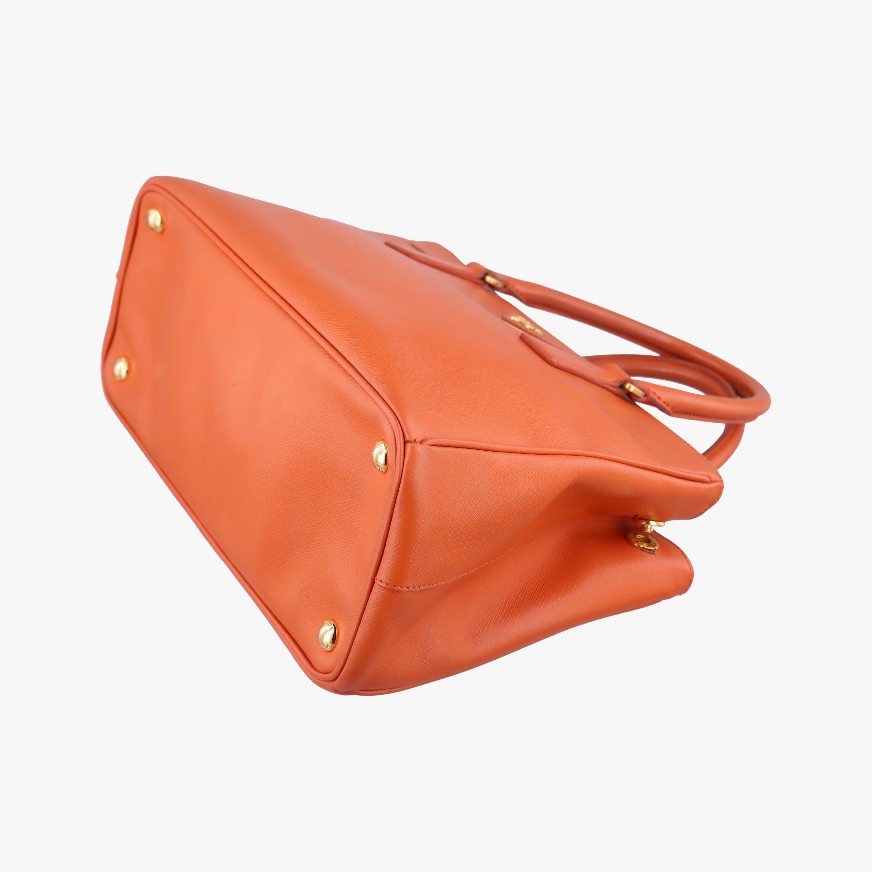 Pre-owned Prada Galleria Orange SAFFIANO Leather BN2274 shoulderbag | stylenewstar