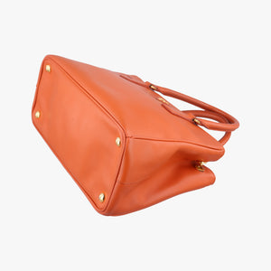 Pre-owned Prada Galleria Orange SAFFIANO Leather BN2274 shoulderbag | stylenewstar