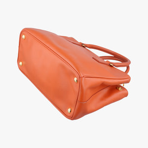 Pre-owned Prada Galleria Orange SAFFIANO Leather BN2274 shoulderbag | stylenewstar