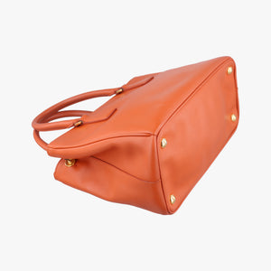 Pre-owned Prada Galleria Orange SAFFIANO Leather BN2274 shoulderbag | stylenewstar