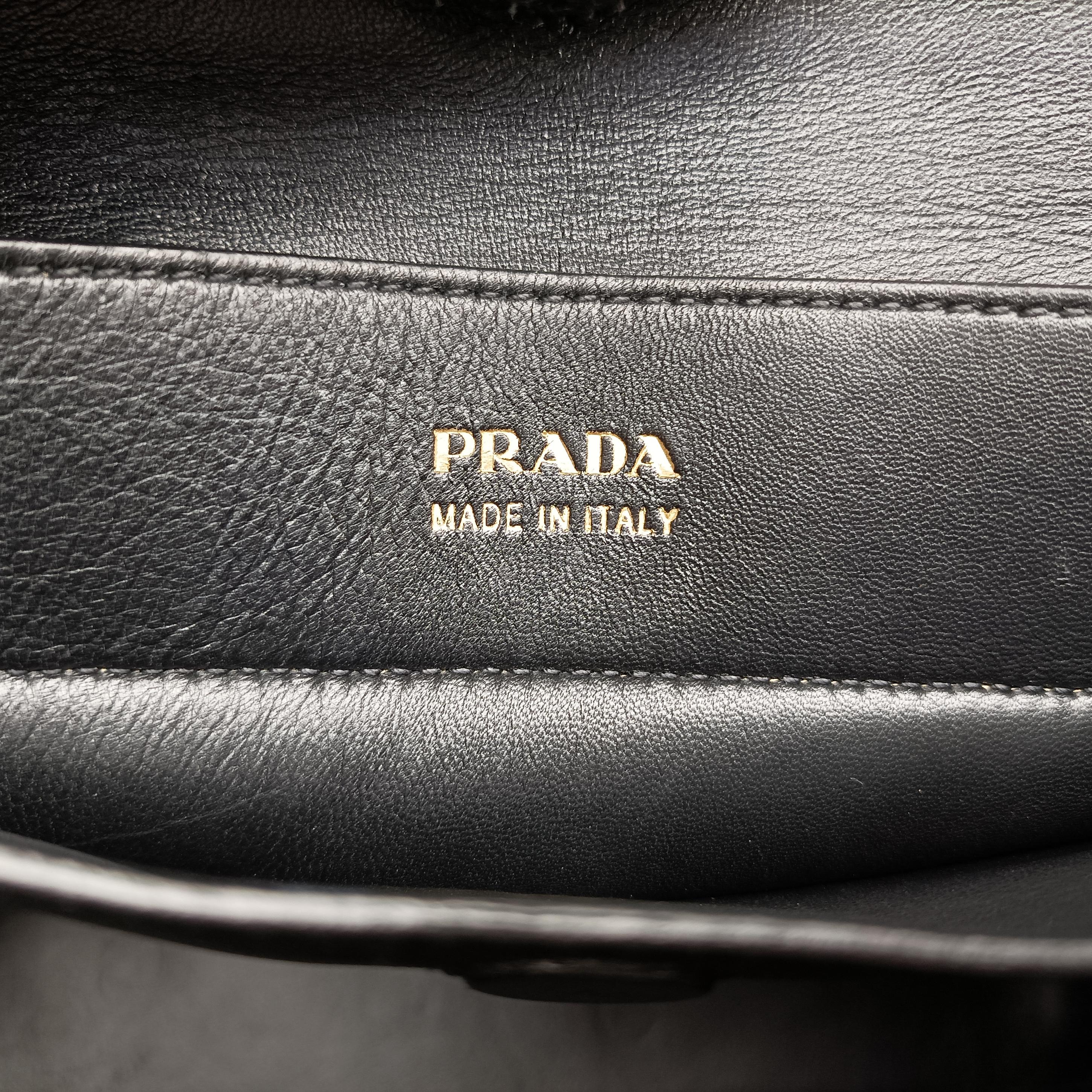 Secondhand Prada Double Cuir White SAFFIANO Leather BN2755 handbag | stylenewstar