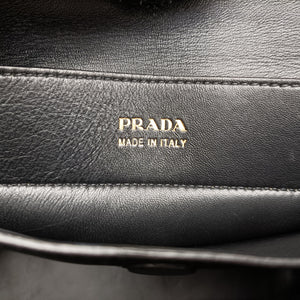 Secondhand Prada Double Cuir White SAFFIANO Leather BN2755 handbag | stylenewstar