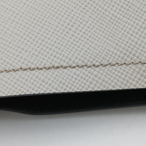 Secondhand Prada Double Cuir White SAFFIANO Leather BN2755 handbag | stylenewstar