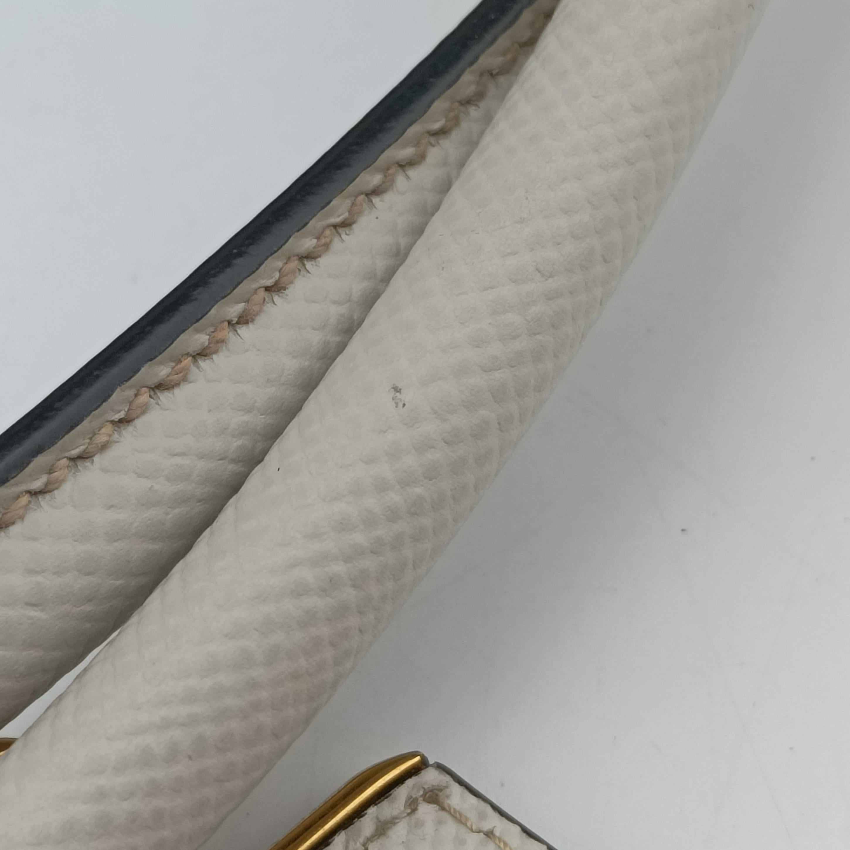 Secondhand Prada Double Cuir White SAFFIANO Leather BN2755 handbag | stylenewstar