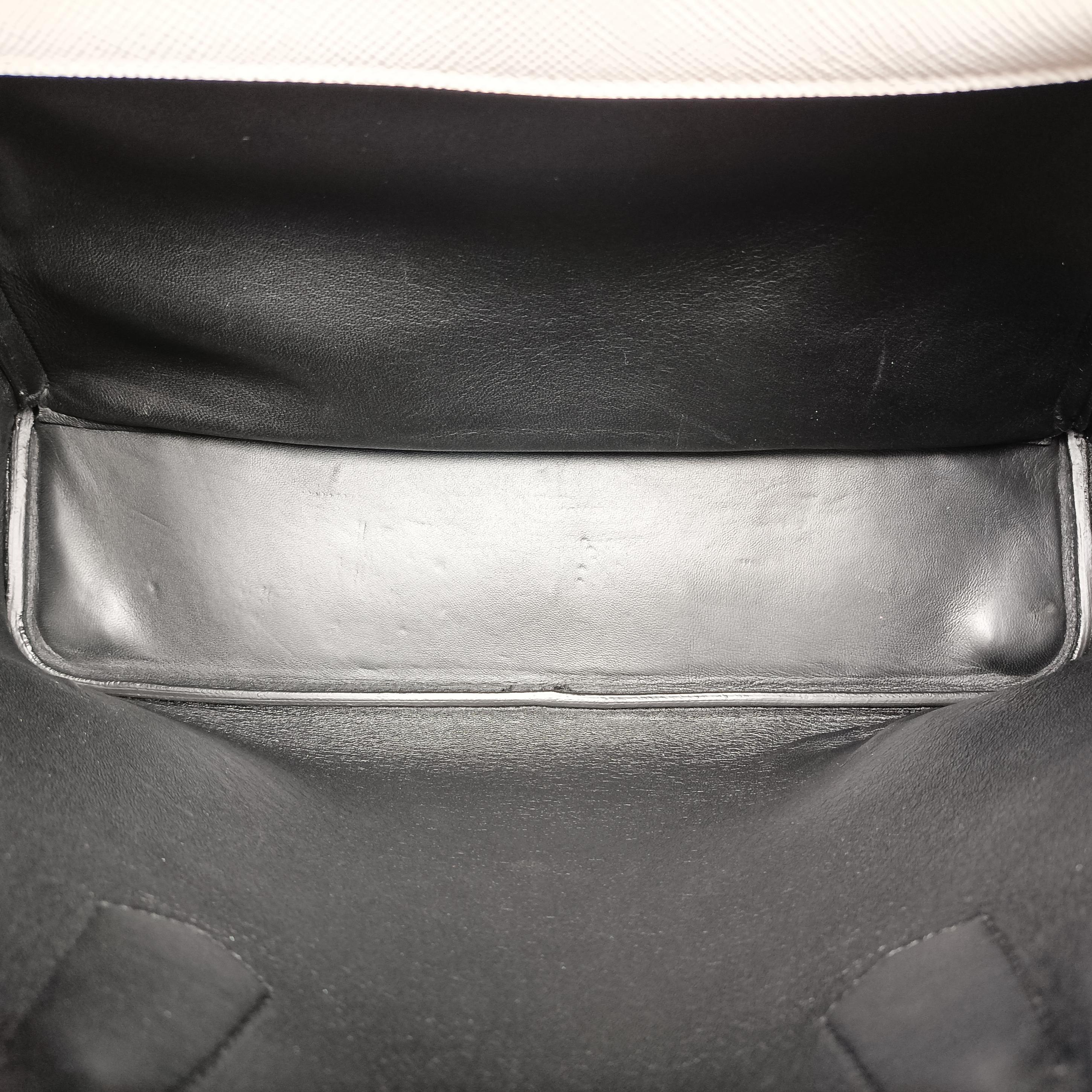 Secondhand Prada Double Cuir White SAFFIANO Leather BN2755 handbag | stylenewstar