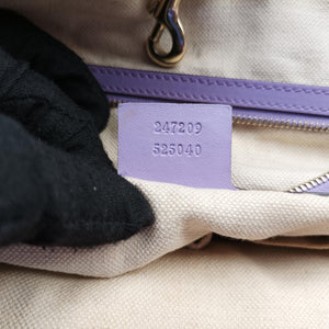 Pre-owned Gucci GG Craft Purple Leather 247209 shoulderbag | stylenewstar