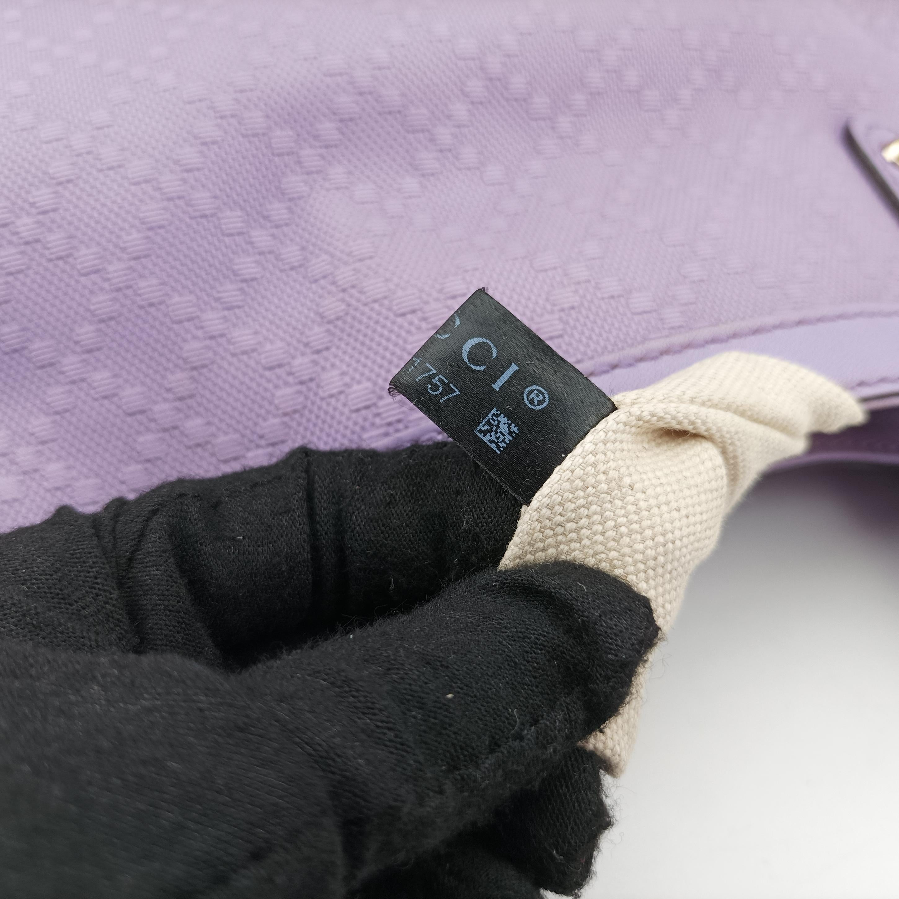 Pre-owned Gucci GG Craft Purple Leather 247209 shoulderbag | stylenewstar