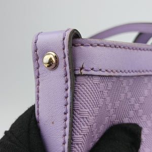 Pre-owned Gucci GG Craft Purple Leather 247209 shoulderbag | stylenewstar