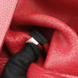 Vintage Prada Triangle Logo Red Leather  shoulderbag | stylenewstar