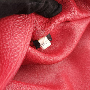 Vintage Prada Triangle Logo Red Leather  shoulderbag | stylenewstar