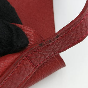 Vintage Prada Triangle Logo Red Leather  shoulderbag | stylenewstar