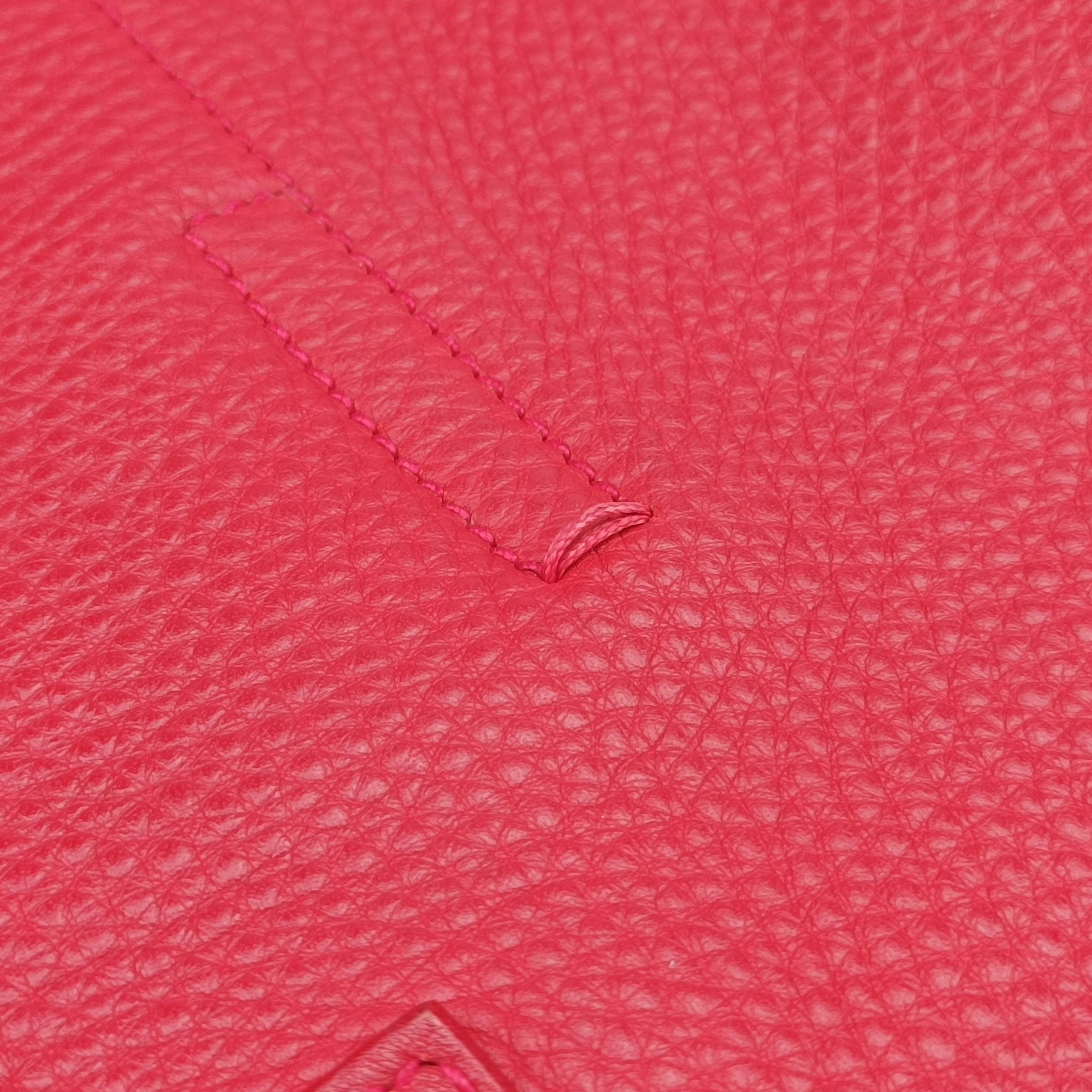 Vintage Prada Triangle Logo Red Leather  shoulderbag | stylenewstar