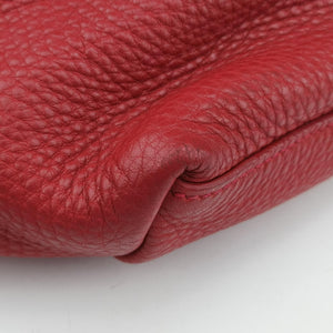 Vintage Prada Triangle Logo Red Leather  shoulderbag | stylenewstar