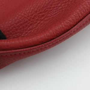 Vintage Prada Triangle Logo Red Leather  shoulderbag | stylenewstar