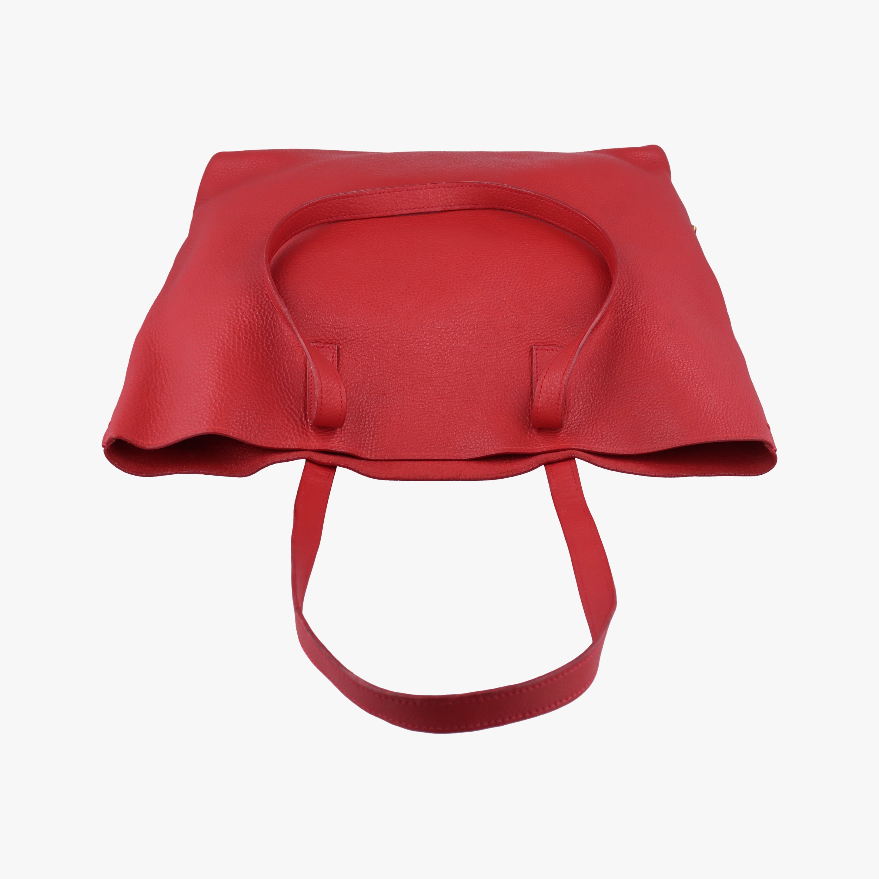 Vintage Prada Triangle Logo Red Leather  shoulderbag | stylenewstar