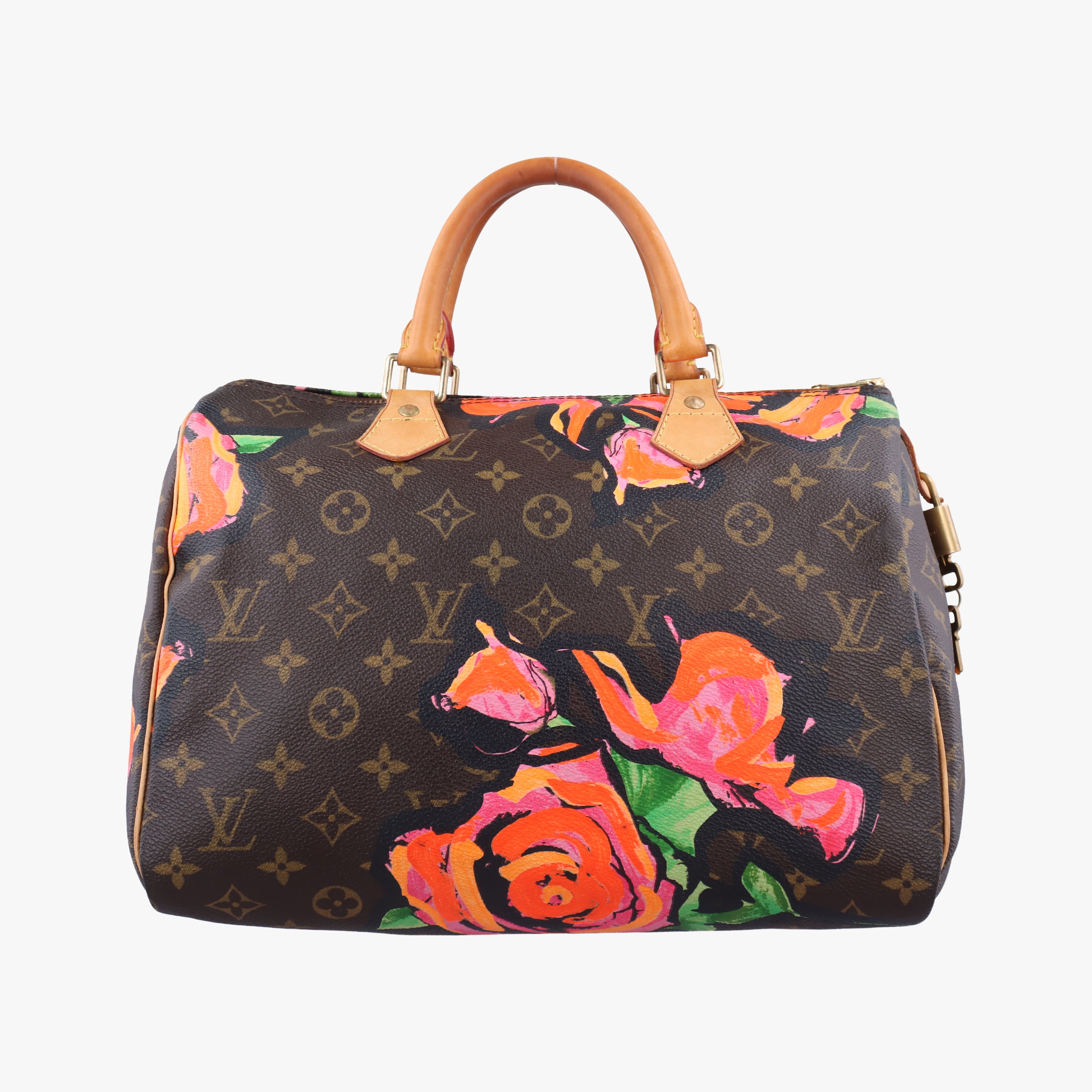 Secondhand Louis Vuitton SPEEDY 30 brown×Multicolor Monogram Rose M48610 handbag | stylenewstar