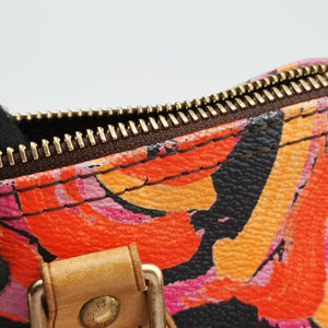Secondhand Louis Vuitton SPEEDY 30 brown×Multicolor Monogram Rose M48610 handbag | stylenewstar