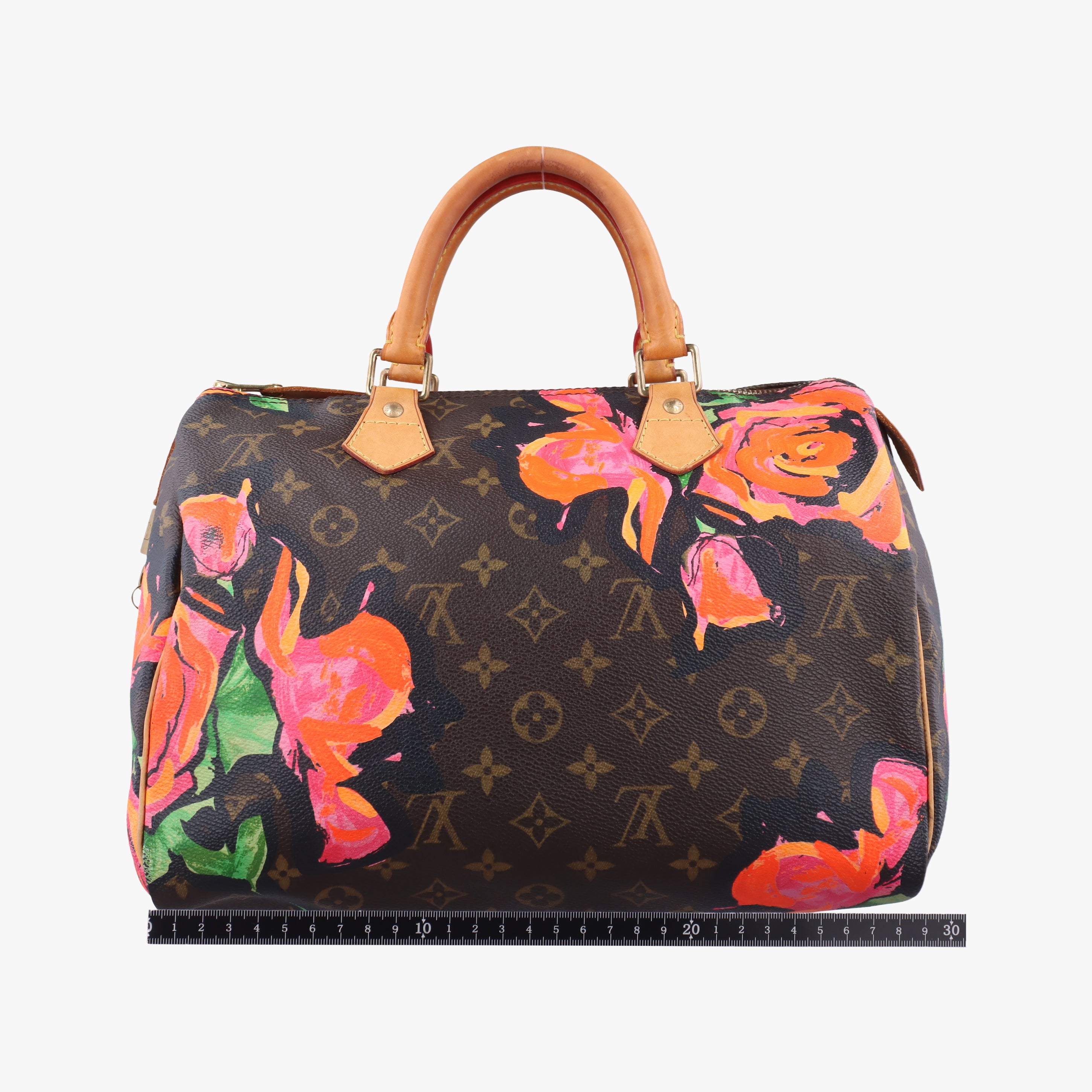 Secondhand Louis Vuitton SPEEDY 30 brown×Multicolor Monogram Rose M48610 handbag | stylenewstar