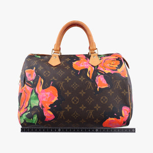 Secondhand Louis Vuitton SPEEDY 30 brown×Multicolor Monogram Rose M48610 handbag | stylenewstar