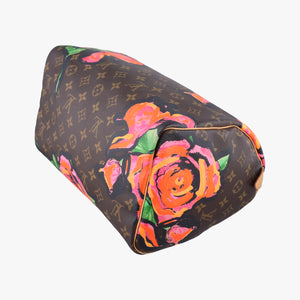 Secondhand Louis Vuitton SPEEDY 30 brown×Multicolor Monogram Rose M48610 handbag | stylenewstar