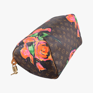 Secondhand Louis Vuitton SPEEDY 30 brown×Multicolor Monogram Rose M48610 handbag | stylenewstar