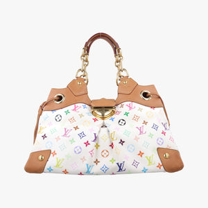 Pre-owned Louis Vuitton URSULA White Monogram Multicolor M40123 handbag | stylenewstar