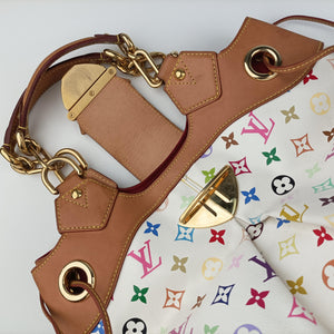 Pre-owned Louis Vuitton URSULA White Monogram Multicolor M40123 handbag | stylenewstar