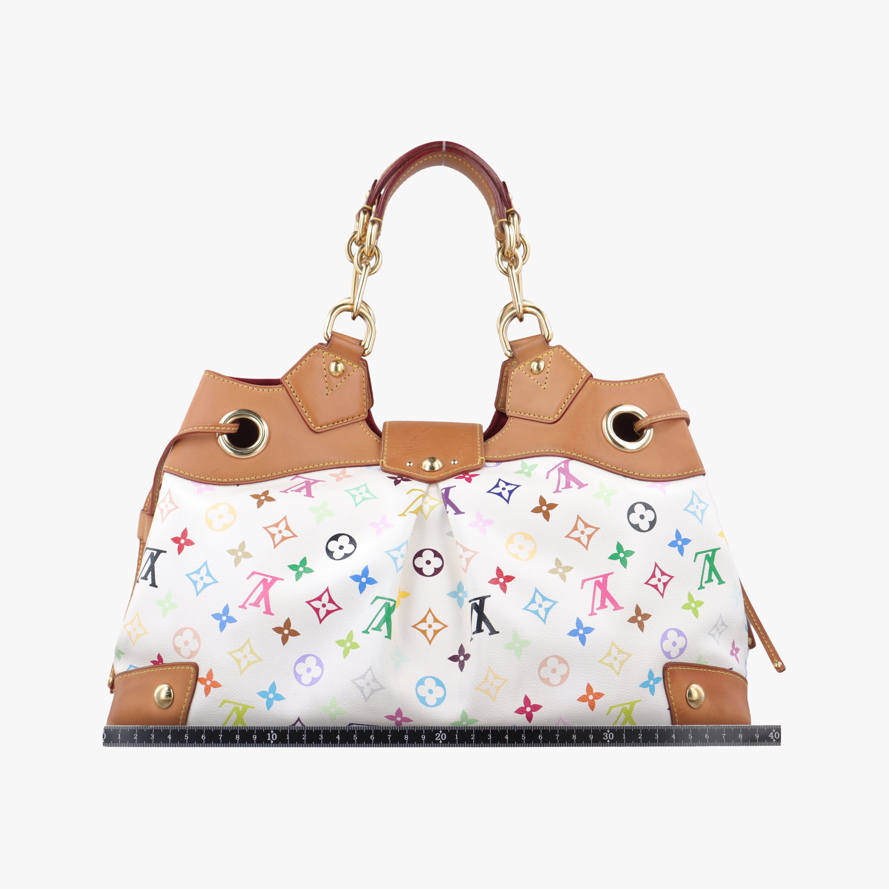 Pre-owned Louis Vuitton URSULA White Monogram Multicolor M40123 handbag | stylenewstar