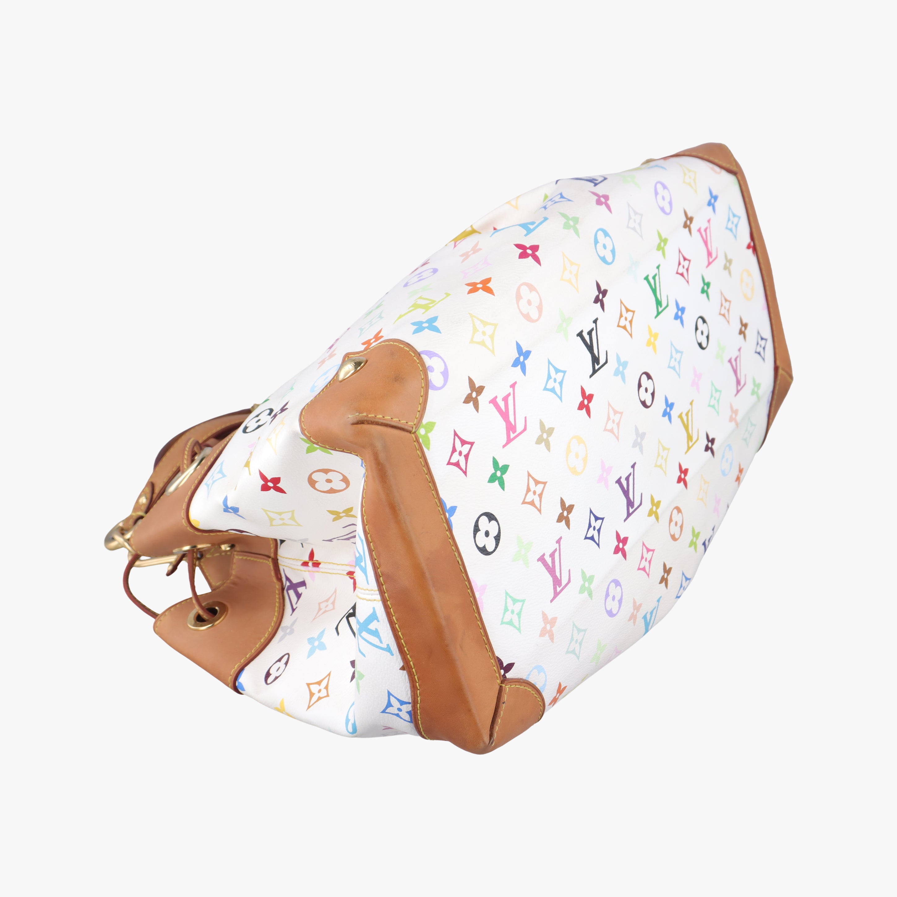 Pre-owned Louis Vuitton URSULA White Monogram Multicolor M40123 handbag | stylenewstar