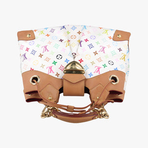 Pre-owned Louis Vuitton URSULA White Monogram Multicolor M40123 handbag | stylenewstar