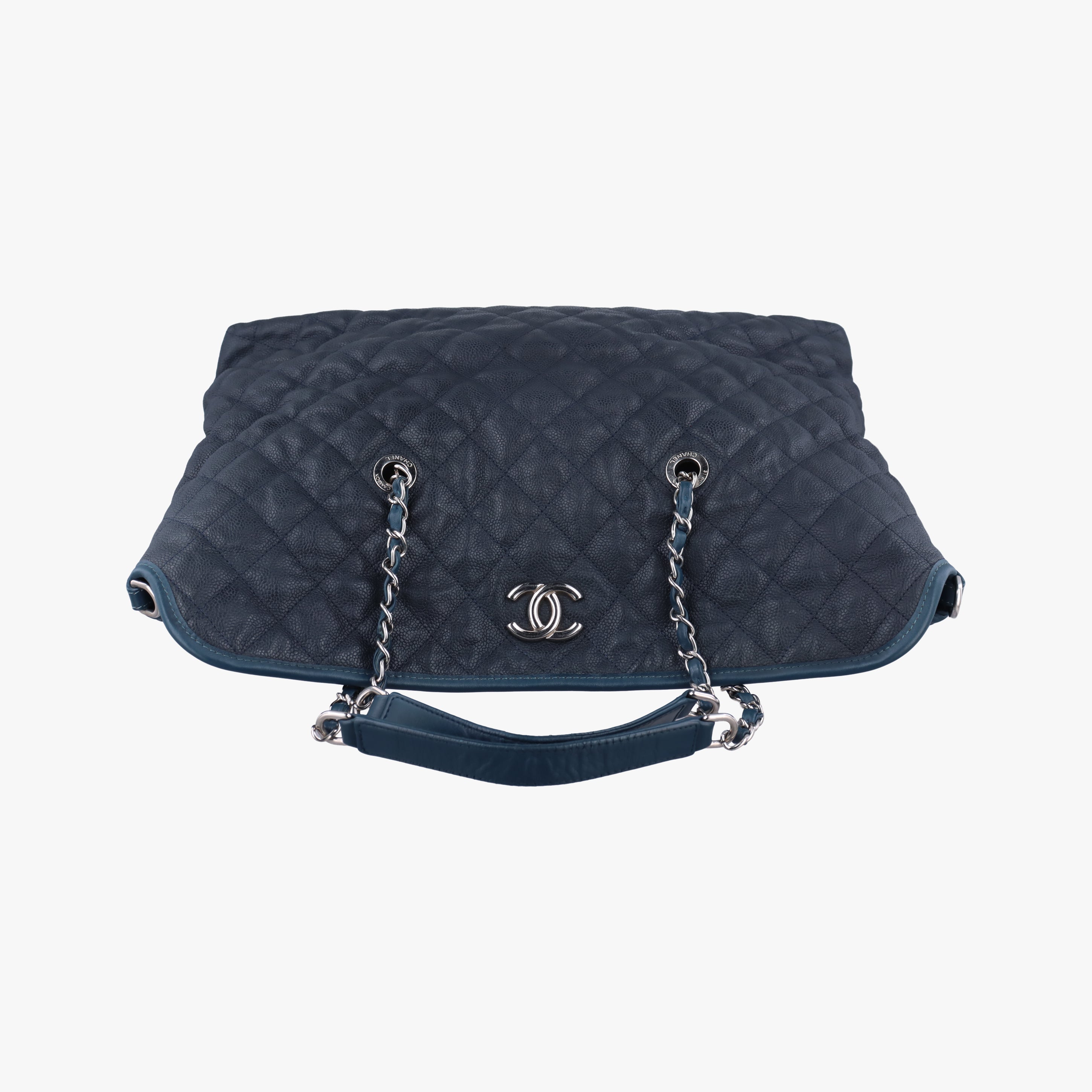 Vintage Chanel French Riviera Hobo Dark Navy Leather A66804 shoulderbag | stylenewstar