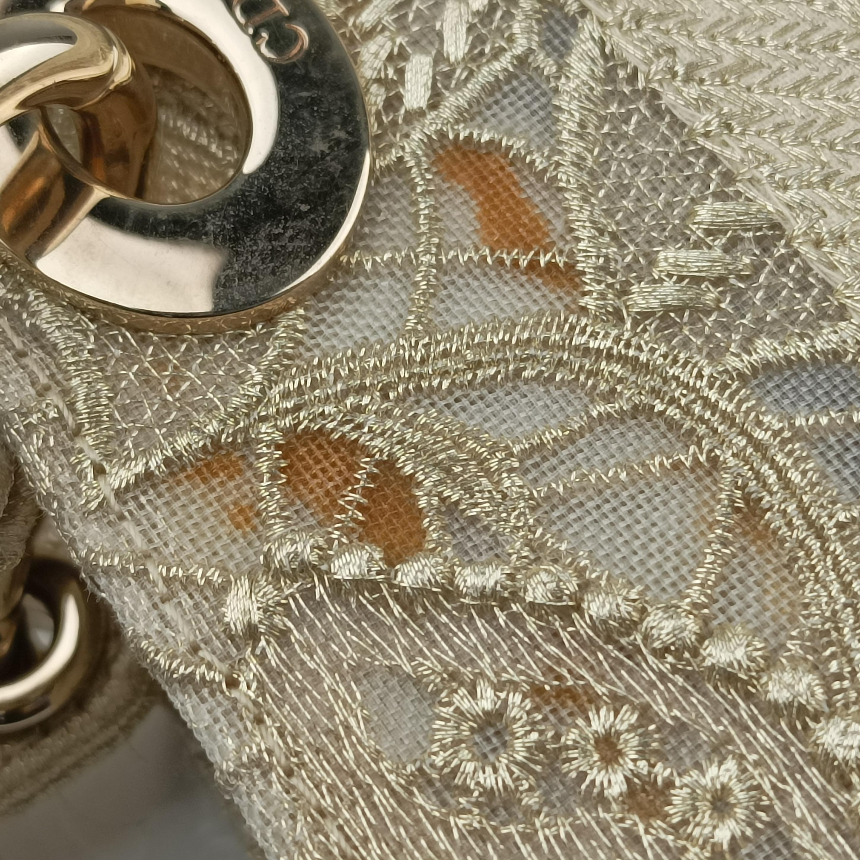 Pre-owned Christian Dior D JOY Beige fabric  shoulderbag | stylenewstar