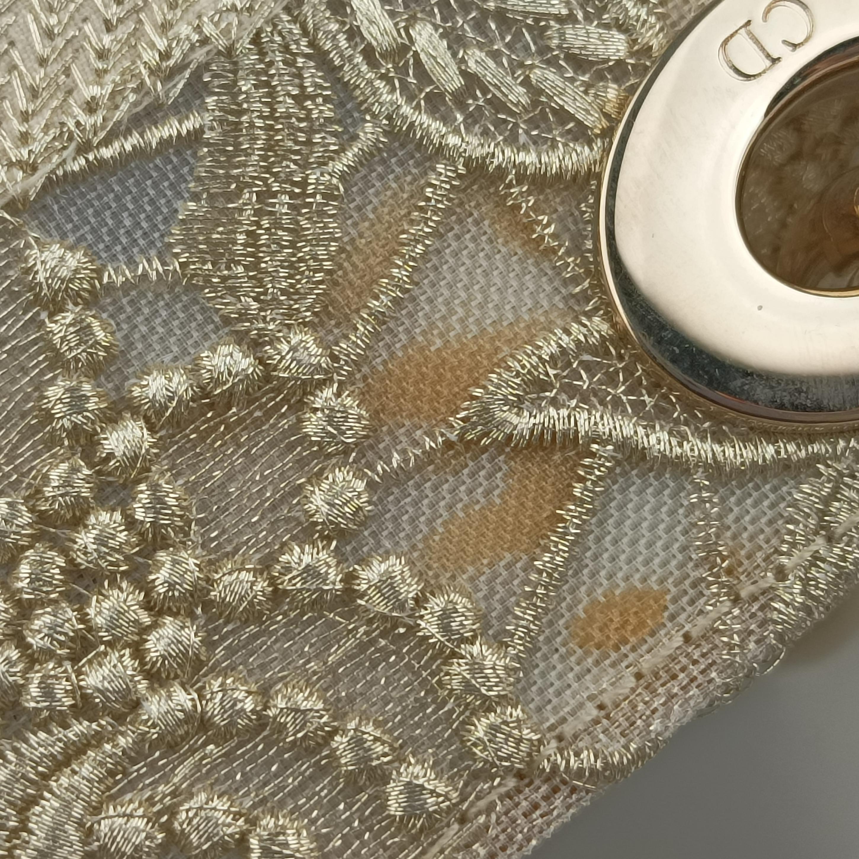 Pre-owned Christian Dior D JOY Beige fabric  shoulderbag | stylenewstar