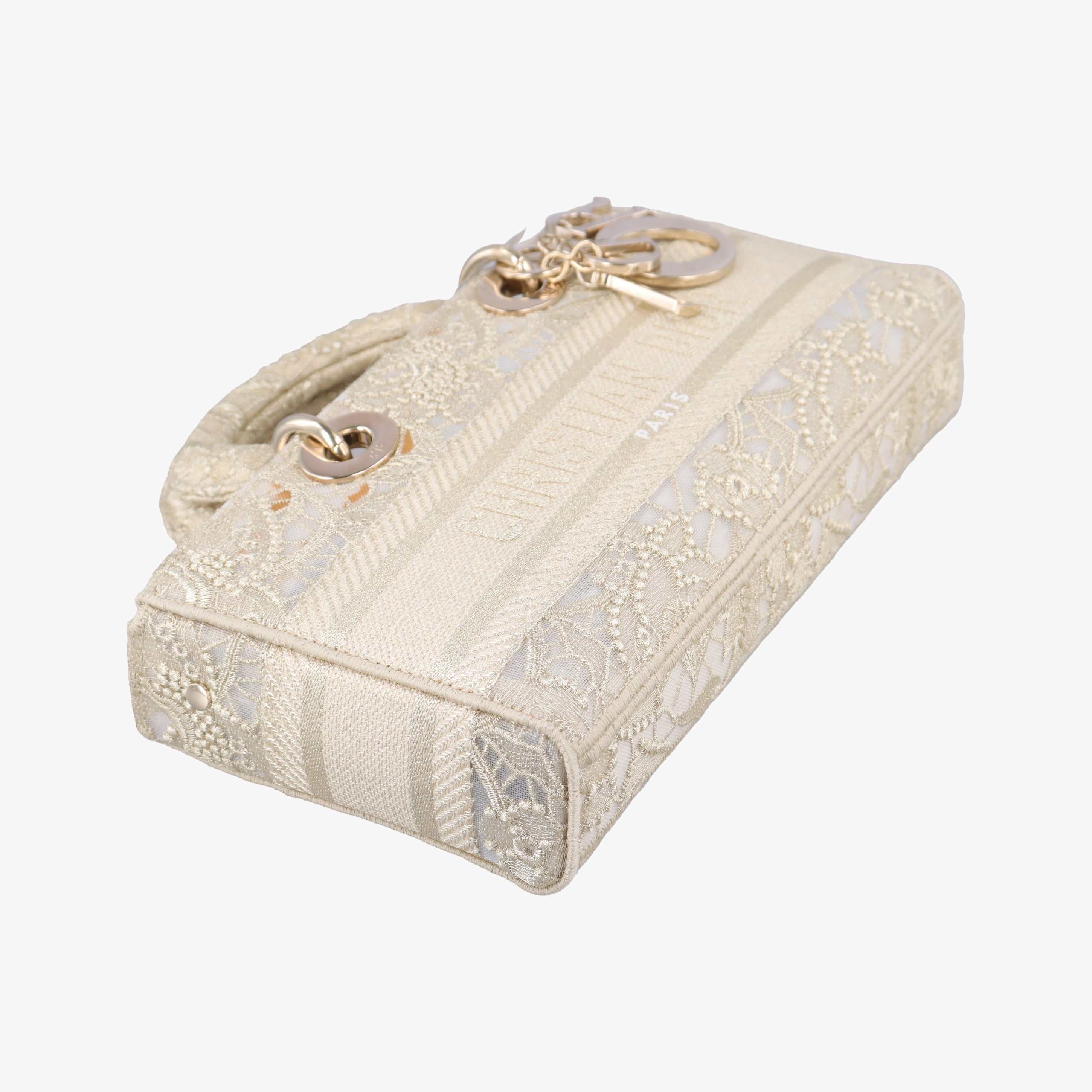 Pre-owned Christian Dior D JOY Beige fabric  shoulderbag | stylenewstar