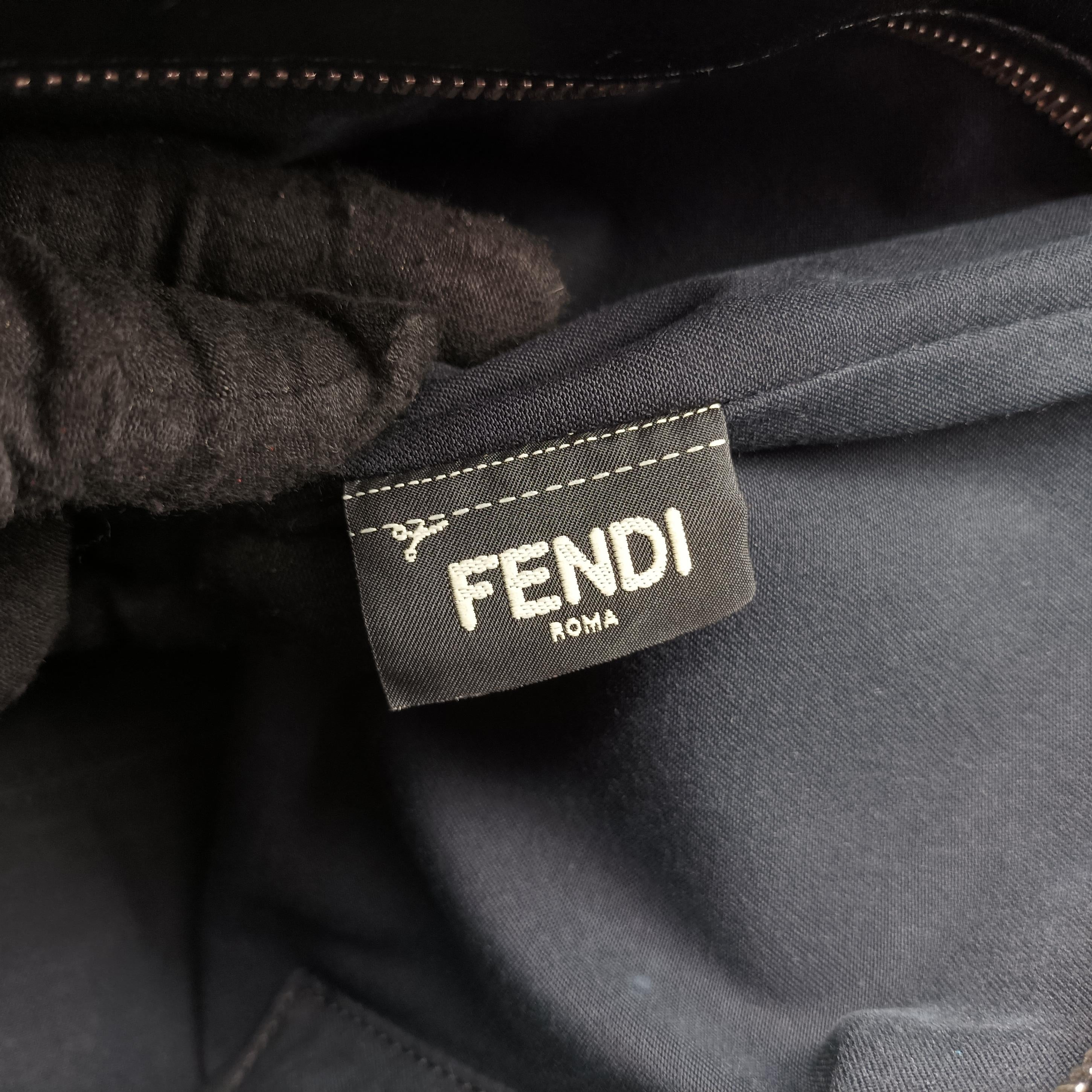 Pre-owned Fendi Hollow Tote Black Leather 8BH185 handbag | stylenewstar