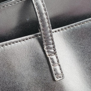 Pre-owned Fendi Hollow Tote Black Leather 8BH185 handbag | stylenewstar