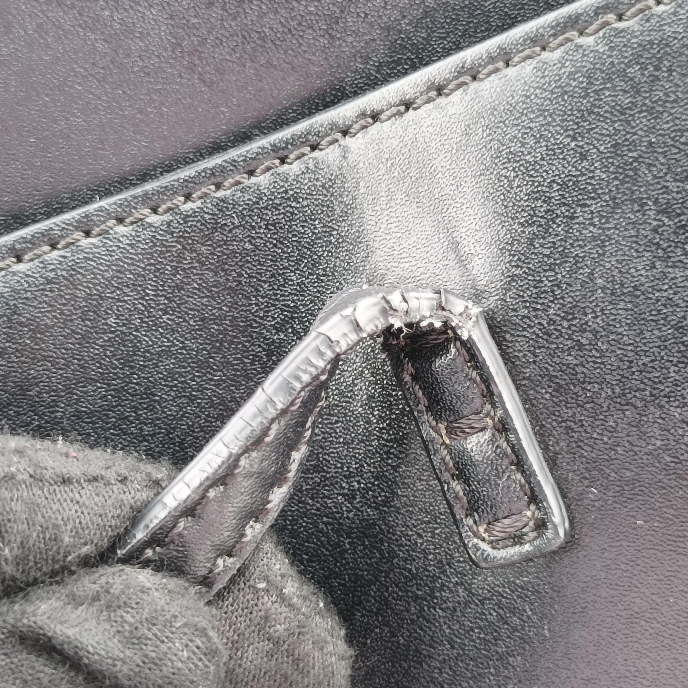 Pre-owned Fendi Hollow Tote Black Leather 8BH185 handbag | stylenewstar