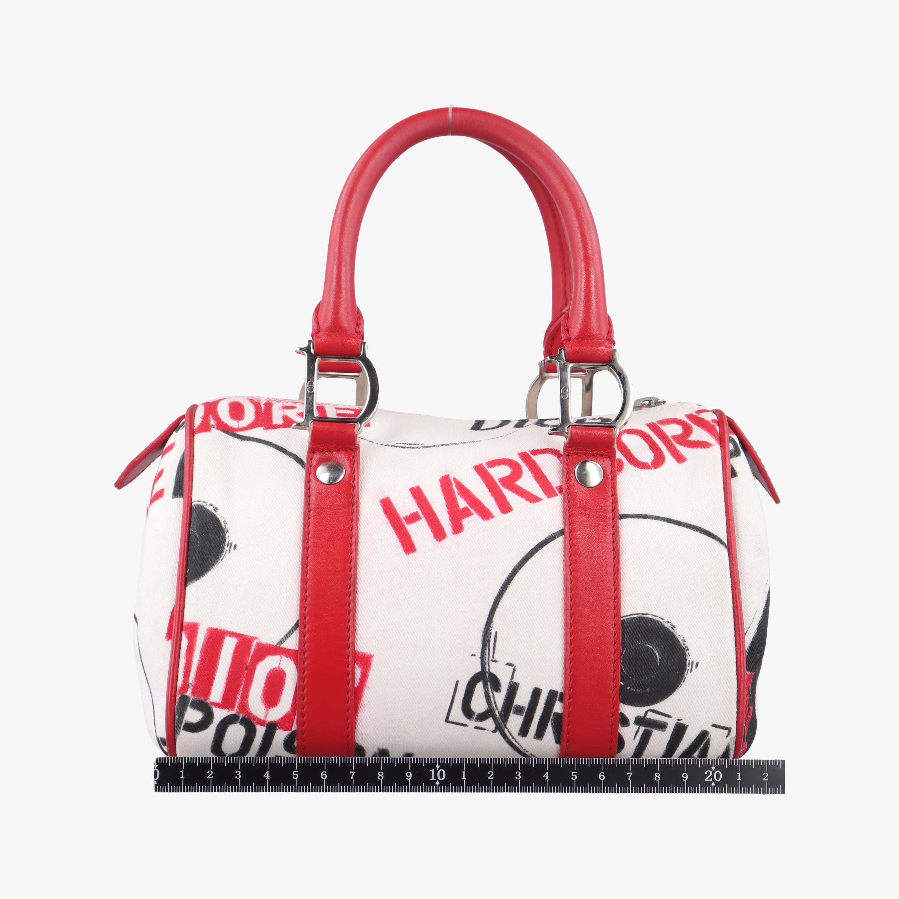 Pre-owned Christian Dior Hardcore White x Red x Black canvas  handbag | stylenewstar