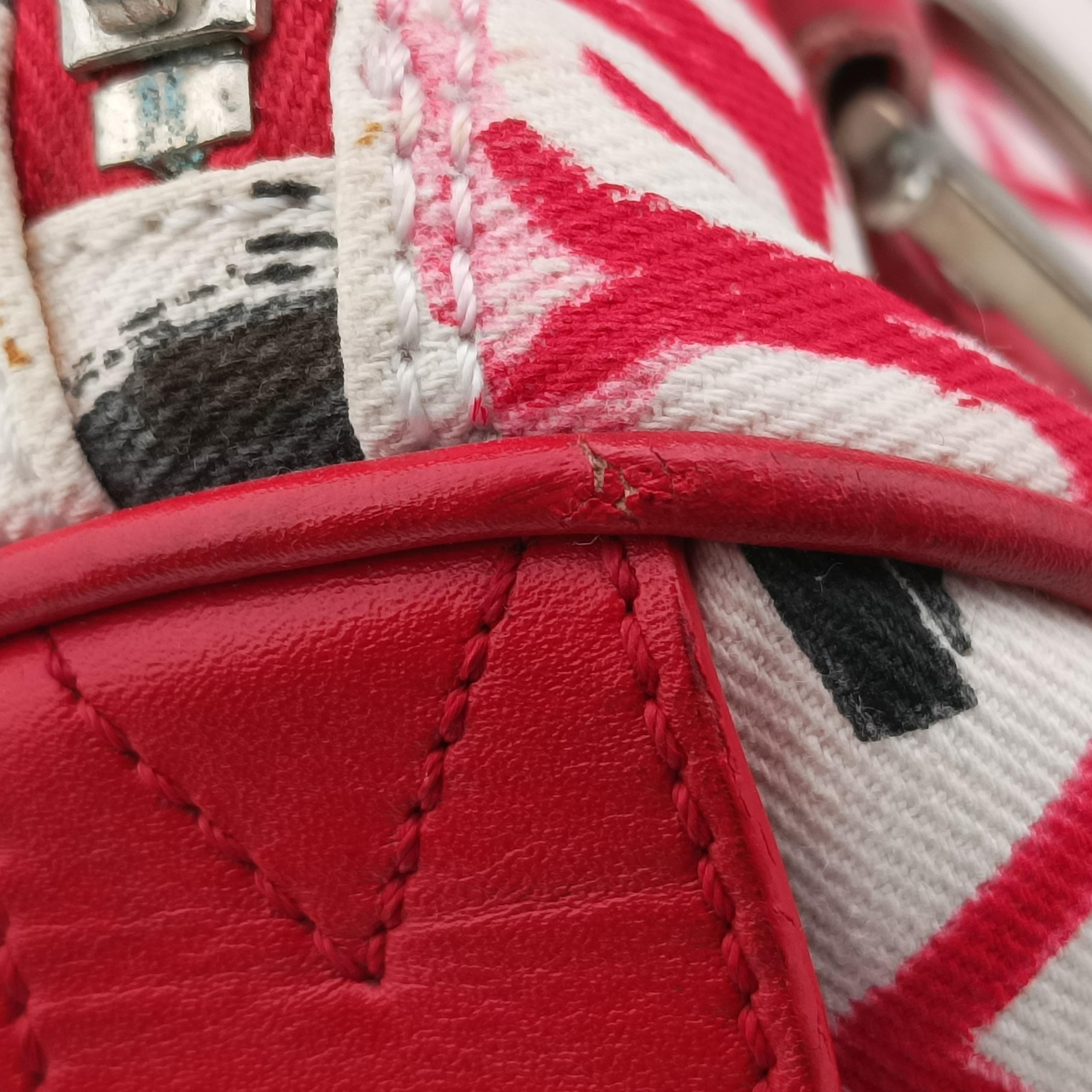 Pre-owned Christian Dior Hardcore White x Red x Black canvas  handbag | stylenewstar