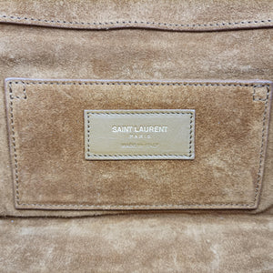 Pre-owned Yves Saint Laurent Monogram Fringe Golden Leather 381668 shoulderbag | stylenewstar