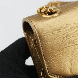 Pre-owned Yves Saint Laurent Monogram Fringe Golden Leather 381668 shoulderbag | stylenewstar