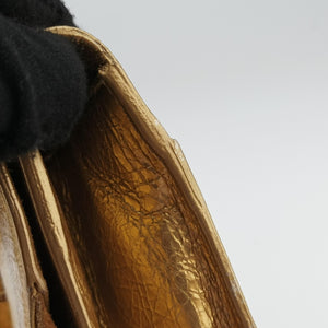 Pre-owned Yves Saint Laurent Monogram Fringe Golden Leather 381668 shoulderbag | stylenewstar