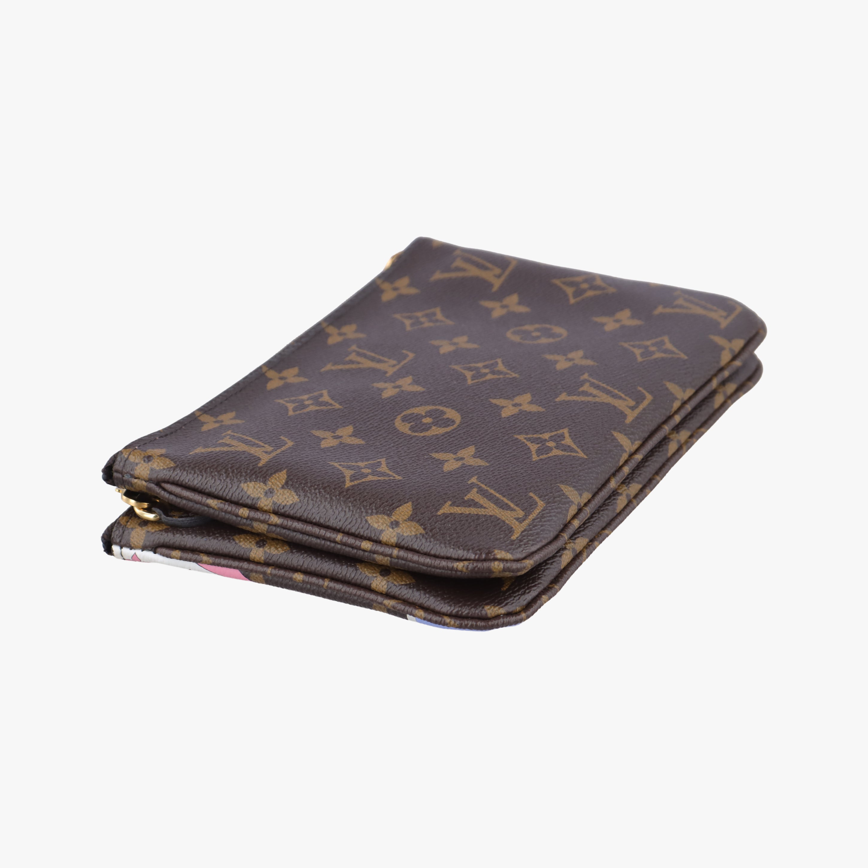 Vintage Louis Vuitton Pochette Double Zip brown×multicolor Monogram Canvas M68486 shoulderbag | stylenewstar