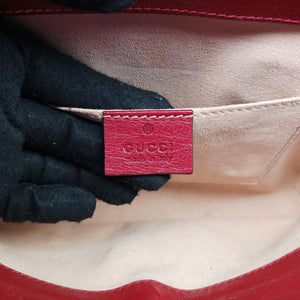 Pre-owned Gucci Ophidia Navy×red Suede x leather 503877 shoulderbag | stylenewstar
